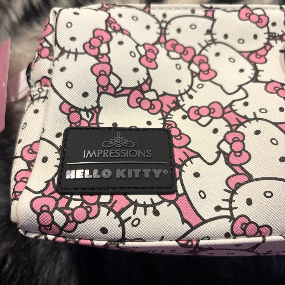 Hello Kitty Pink and White Patterned Pouch